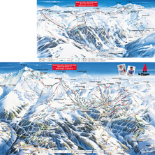 Trail map La Plagne