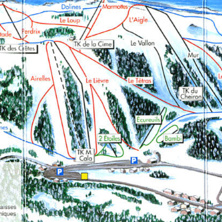 Trail map Gréolières les Neiges