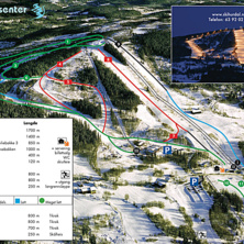 Trail map Hurdal Skisenter