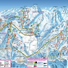 Trail map Montgenévre