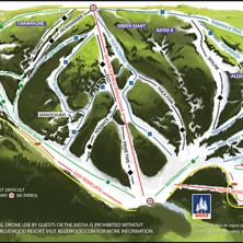 Trail map Bluewood