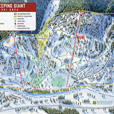 Trail map Sleeping Giant Ski Resort