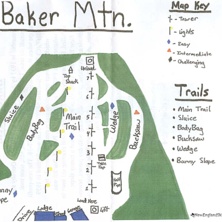Trail map Baker Mountain