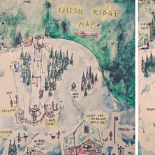 Trail map Falcon Ridge Ski Slopes