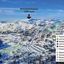 Trail map Stavadalen skisenter