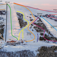 Trail map Sollifjellet Alpinsenter