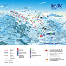 Trail map Sauda skisenter (Savandalen)