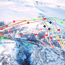 Trail map Hovden