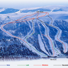 Trail map Hallingskarvet skisenter